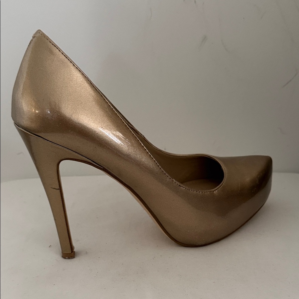 BCBGeneration Shiny Gold Heels